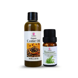 COSPROF Organic Beauty Combo – Rosemary Essential Oil 10ml & Castor Oil 100ml