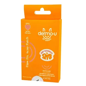 Dermo-U Flaw Fix Acne Patch (Pink Heart) – 12mm, 24 Pcs, Salicylic Acid, Waterproof & Breathable, All Skin Types