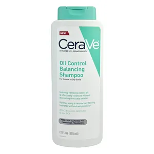 CeraVe Oil Control Balancing Shampoo for Normal to Oily Scalp – With Ceramides & Zinc PCA, Sulfate-Free, 355ml