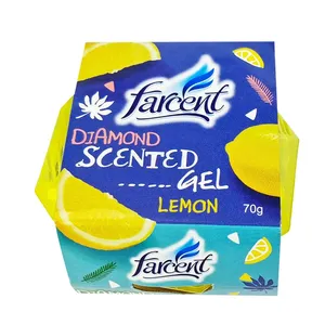 FARCENT Diamond Scented Gel Air Freshener – Lemon Fragrance 70g