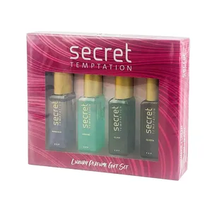 Secret Temptation Perfume Gift Set with Romance, Dream, Glam & Queen – Long-Lasting Perfume for Women , Pack of 4 (20ml Each)