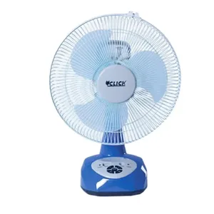 Click 12 Inch Rechargeable Table Fan Blue with USB Charger (Model: 900642)