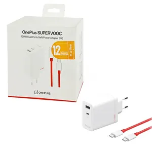OnePlus SUPERVOOC 120W Dual Ports GaN Power Adapter Kit with USB-C to USB-C Cable