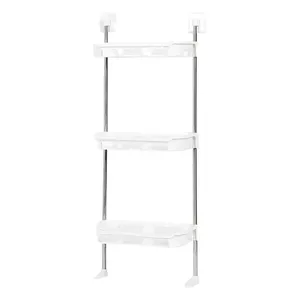 Plastic Bathroom Shelf Organizer – Stylish Shower Rack for Toiletries