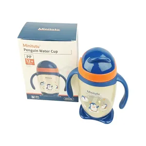 Minitutu Penguin Water Cup PP 12+ Months 300ml - Red Blue CB813
