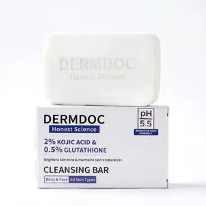 DERMDOC 2% Kojic Acid and 0.5% Glutathione Cleansing Bar 75g