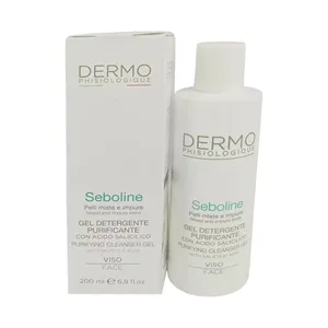 Dermo Phisiologique Seboline Purifying Cleansing Gel with Salicylic Acid for Oily & Impure Skin 200ml