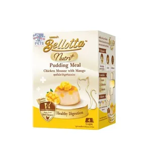 Bellotta Nutri Plus Pudding Meal Healthy Digestion Chicken Mousse with Mango 4×25g