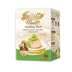 Bellotta Nutri Plus Pudding Meal Hairball Control Chicken Mousse with Kiwi 4×25g