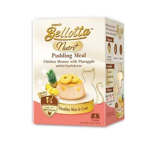 Bellotta Nutri Plus Pudding Meal Healthy Skin & Coat Chicken Mousse with Pineapple 4×25g
