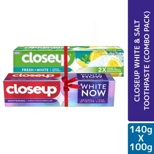 Closeup White & Salt Toothpaste Combo Pack (100g+140g)