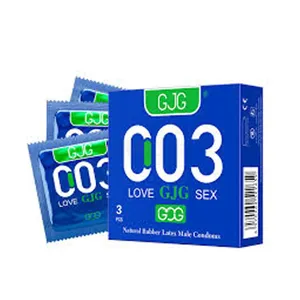 GJG 003 Ultra-Thin Latex Condoms For Men 3pcs Pack
