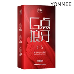Yommee G-Spot Wolf Tooth & Control Time Delay Condoms 10pcs