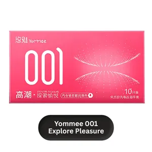 Yommee 001 Explore Pleasure Natural Latex Rubber Condom with Hyaluronic Acid 10pcs