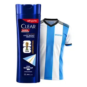 Clear Men Shampoo Cool Sport Menthol Anti Dandruff 330ml (Argentina Jersey Free)