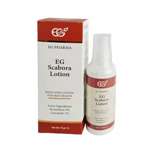 EG Scabora Medicated Lotion for Skin Health with Permethrin 5% & Cetrimide 1% 75g