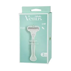 Gillette Venus Smooth Sensitive Women's Razor 1 Handle + 2 Refill Cartridge (3-Blade System)