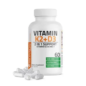 Bronson Vitamin K2+D3 2 in 1 Support Vitamin K2 AS MK-7 60 Capsules