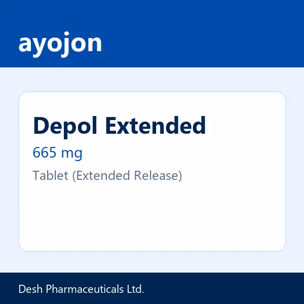 Depol Extended 665 mg Tablet (Extended Release)