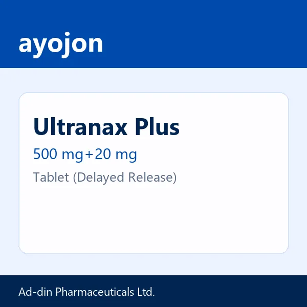 Ultranax Plus 500 mg+20 mg Tablet (Delayed Release)