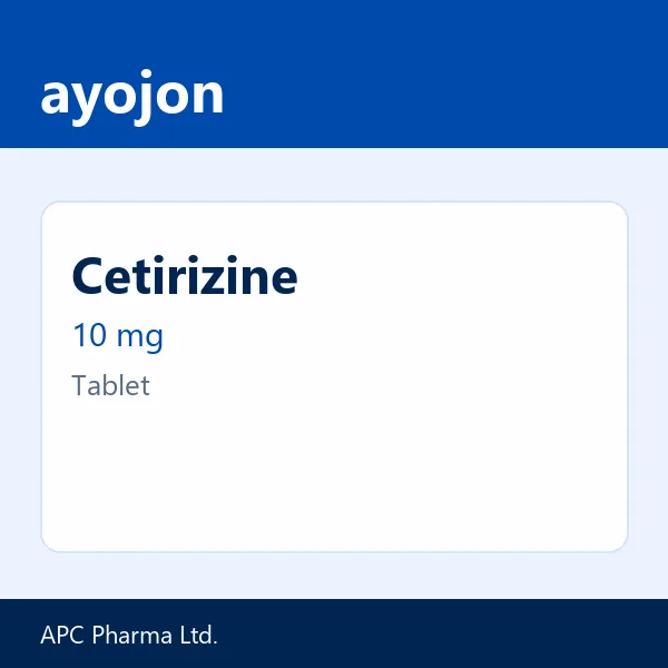 Cetirizine 10 mg Tablet