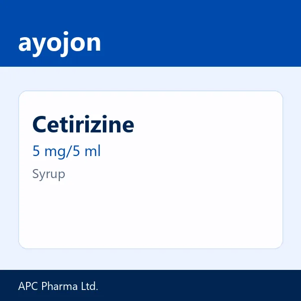 Cetirizine 5 mg/5 ml Syrup