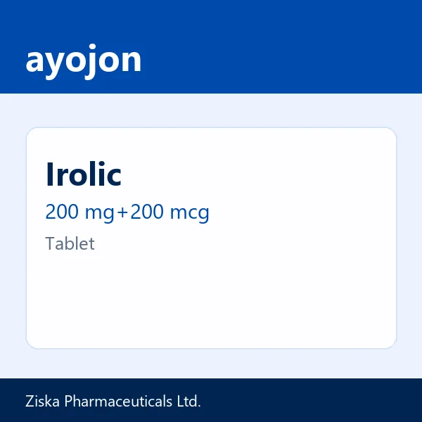 Irolic 200 mg+200 mcg Tablet