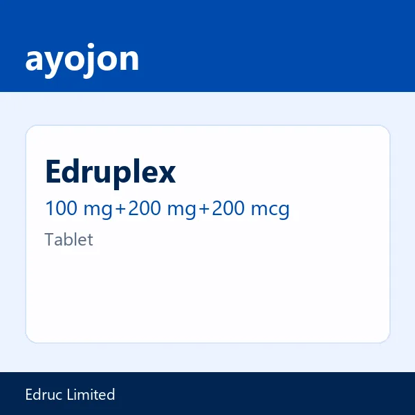 Edruplex 100 mg+200 mg+200 mcg Tablet