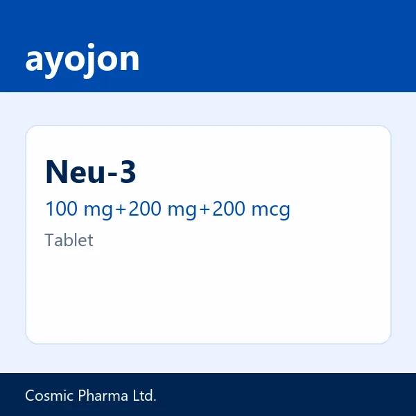 Neu-3 100 mg+200 mg+200 mcg Tablet
