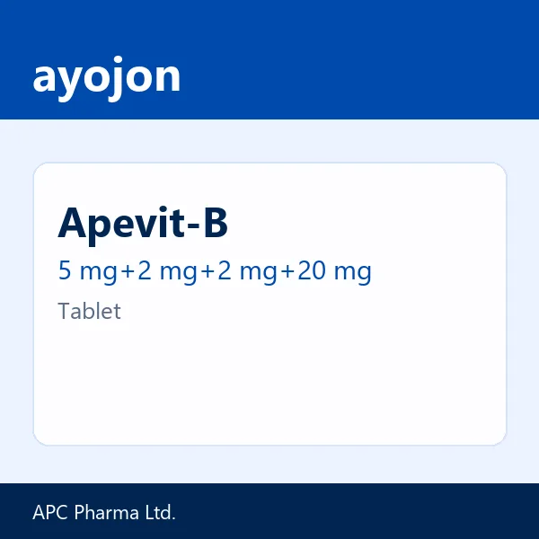 Apevit-B 5 mg+2 mg+2 mg+20 mg Tablet