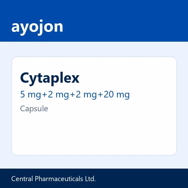 Cytaplex 5 mg+2 mg+2 mg+20 mg Capsule