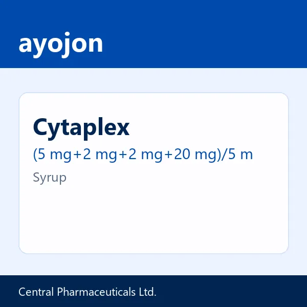 Cytaplex (5 mg+2 mg+2 mg+20 mg)/5 ml Syrup