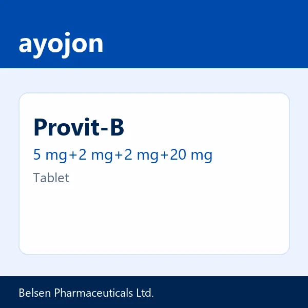 Provit-B 5 mg+2 mg+2 mg+20 mg Tablet