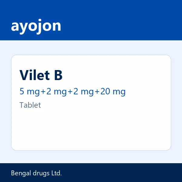 Vilet B 5 mg+2 mg+2 mg+20 mg Tablet
