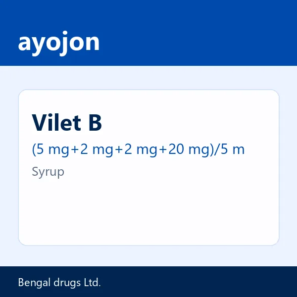 Vilet B (5 mg+2 mg+2 mg+20 mg)/5 ml Syrup