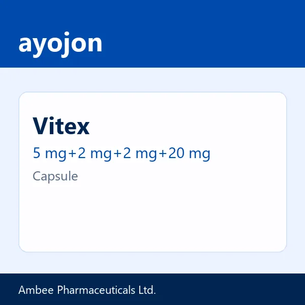 Vitex 5 mg+2 mg+2 mg+20 mg Capsule