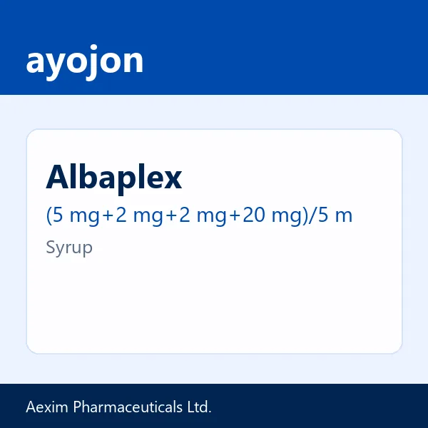 Albaplex (5 mg+2 mg+2 mg+20 mg)/5 ml Syrup