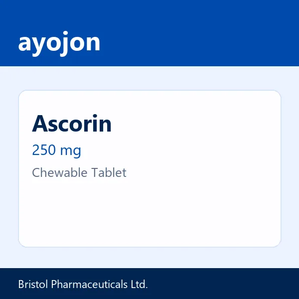 Ascorin 250 mg Chewable Tablet