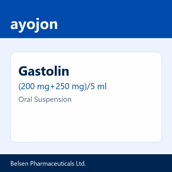 Gastolin (200 mg+250 mg)/5 ml Oral Suspension