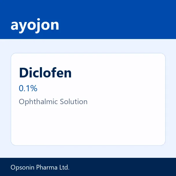 Diclofen 0.1% Ophthalmic Solution