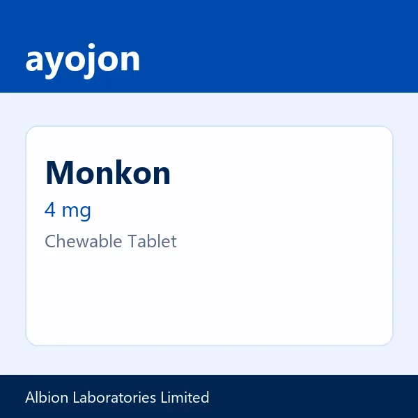 Monkon 4 mg Chewable Tablet