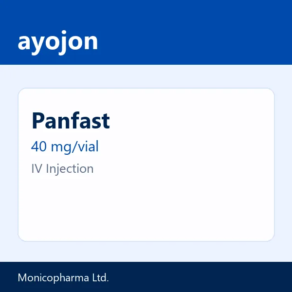 Panfast 40 mg/vial IV Injection