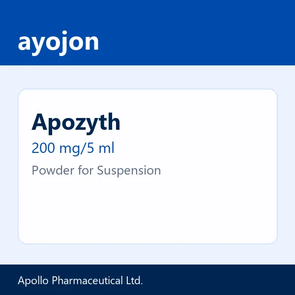 Apozyth 200 mg/5 ml Powder for Suspension
