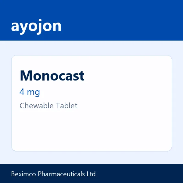 Monocast 4 mg Chewable Tablet
