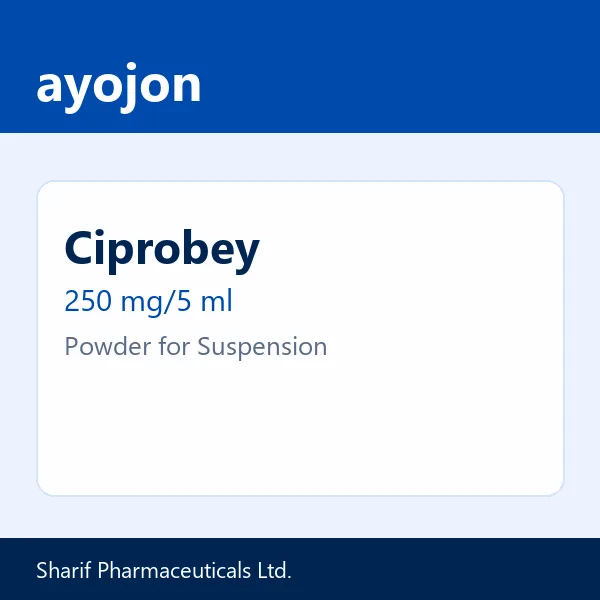 Ciprobey 250 mg/5 ml Powder for Suspension