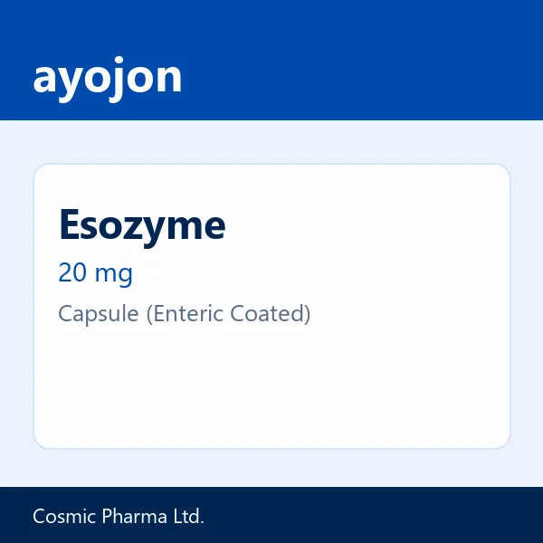 Esozyme 20 mg Capsule (Enteric Coated)