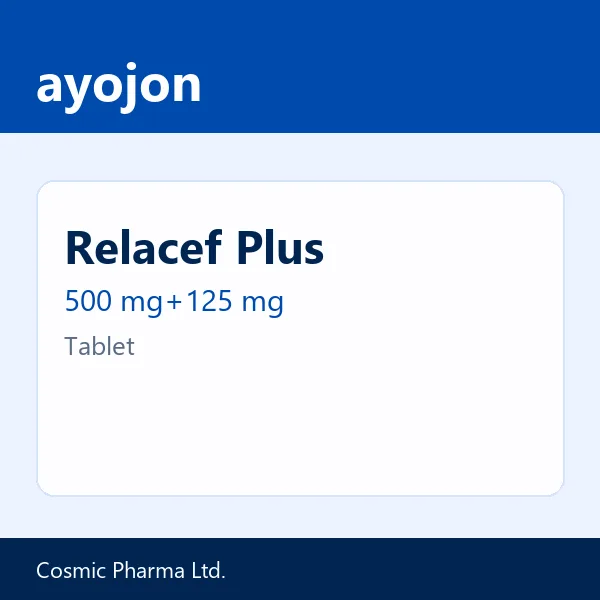 Relacef Plus 500 mg+125 mg Tablet