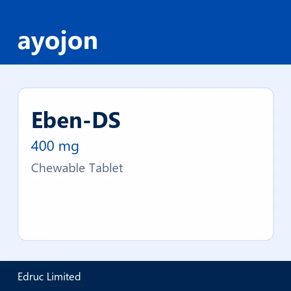 Eben-DS 400 mg Chewable Tablet