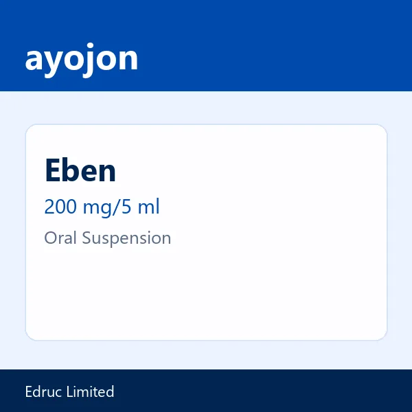 Eben 200 mg/5 ml Oral Suspension