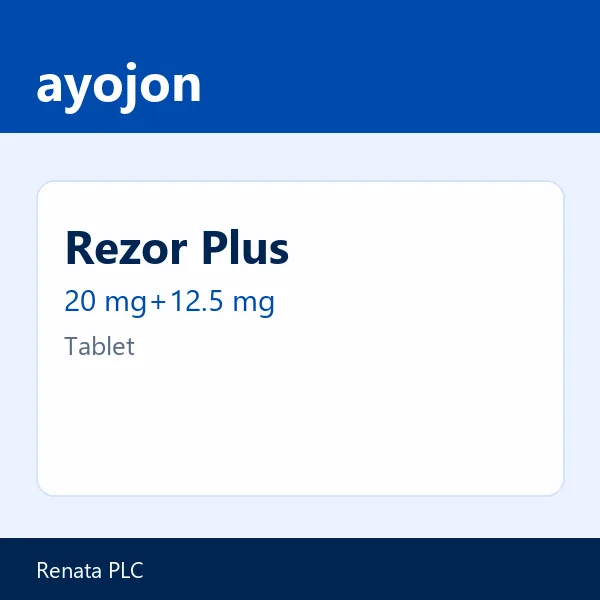 Rezor Plus 20 mg+12.5 mg Tablet